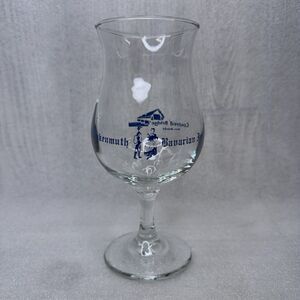 Frankenmuth Bavarian Inn Stemmed Glass Holz-Brucke Covered Bridge Souvenir VTG